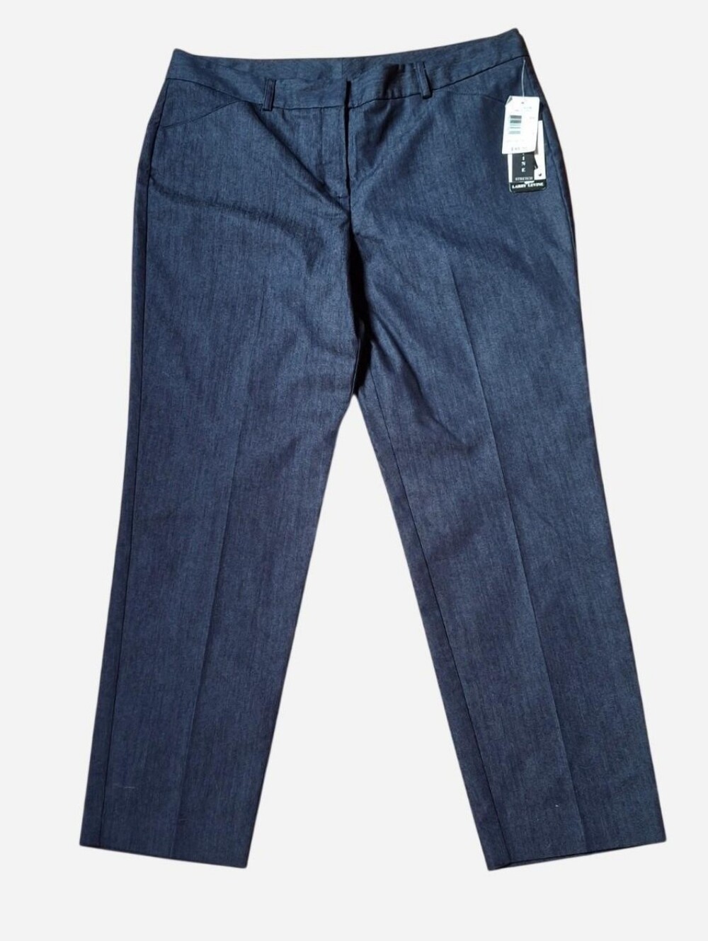 Larry Levine NWT Stretch Denim Ankle Pants - Dark Navy Size 12